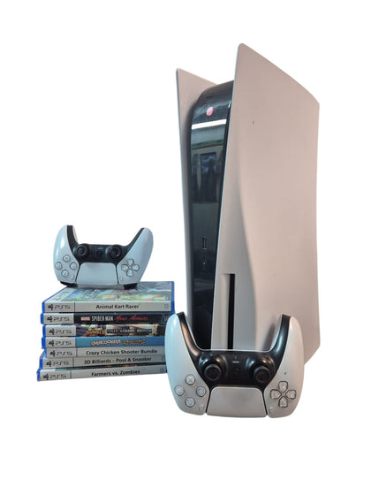 PlayStation 5 Disc Edition 825gb - 7 Games and 2 Controllers