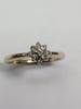 9ct Gold Diamond Floral Ring Size K
