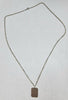 Silver Dog Tag Chain 21"