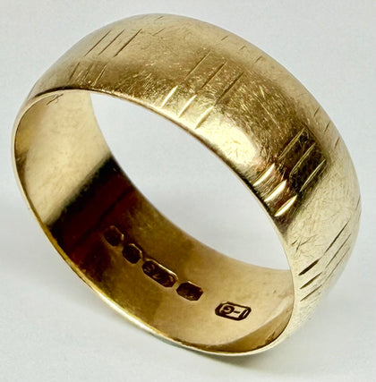 9ct yellow gold ring M 1/2