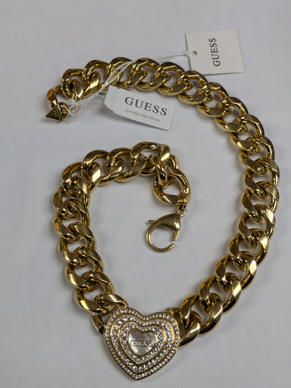 GOLD COLOURED GUESS CURB CHAIN