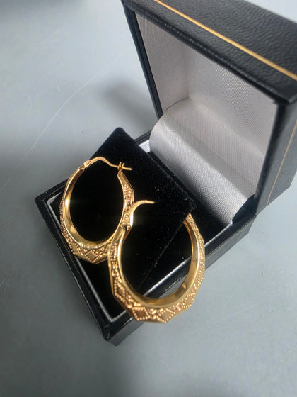 9CT Gold Earrings 1.2G HM