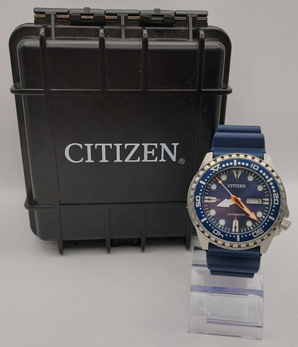 Citizen Men's Automatic Sports Diver Watch Blue, NH8381-63L with box & parts