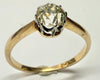 18ct gold solitaire diamond ring size I 1/2