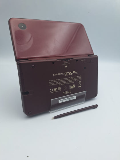 Nintendo 3DS XL maroon handheld console with charger UNBOXED