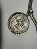 Silver Curb Chain with St Christopher Pendant 18”