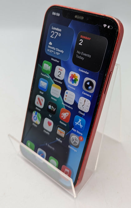 Apple iPhone 12 64GB Product Red, Unlocked, BH 78%, HEAVY MARKS ON SCREEN