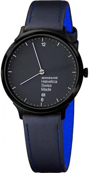 Mondaine Helvetica No. 1 Light New York 38mm Blue Limited Edition Swiss Watch