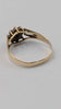 9ct Yellow Gold Cubic Zirconia Cluster Ring With Black Centre Stones - 1.60 Grams - Size P