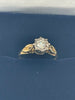 18ct Gold Ring With Clear Stone - K