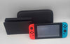 NINTENDO SWITCH 32GB neon red / blue joy-con with controller & case ** lose joy-cons