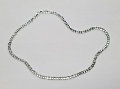 925 Silver Diamond-Cut Curb Chain