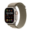 Apple Watch Ultra 2 - 49mm - GPS + Cellular - Titanium Case - Olive Alpine Loop - Medium