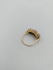 18CT Gold Sapphire Trilogy Stone Ring with Diamond Stones, 4.7Grams, Hallmarked 750, Size: K