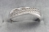 9ct White Gold CZ Ring Size M1/2