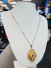 9ct gold necklace & ornate locket 20"