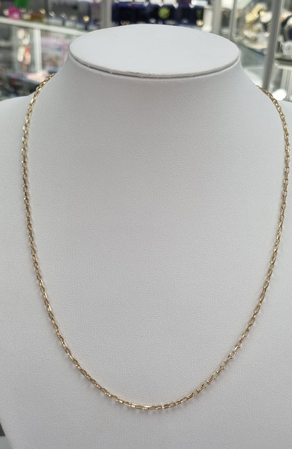 9ct gold loop chain 20