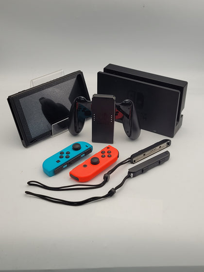 Nintendo Switch 32GB console with red/blue joycons, Dock, charger and cradle UNBOXED