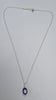 Pandora sparking halo necklace blue pendant boxed