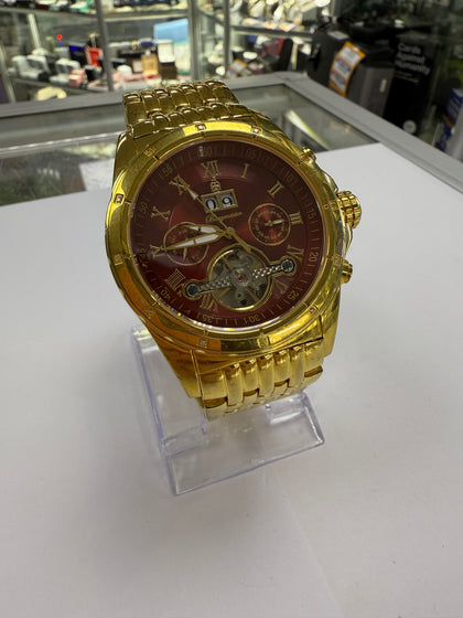BURGMEISTER AUTOMATIC WATCH RED FACE BM127-249 LEYLAND STORE