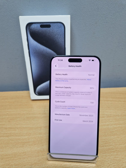 Apple iPhone 15 Pro Max - 256GB - Blue Titanium - Unlocked