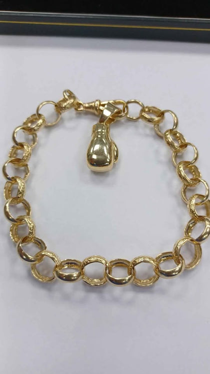 9k Gold Belcher bracelet