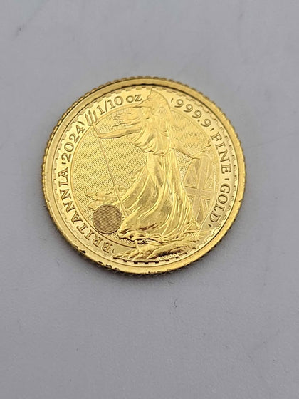 24ct .999 Fine Gold 10 Pound 2025 10 Pound Coin - 1/10oz - 3.44 Grams