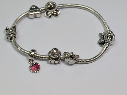 Silver Pandora Charm Bracelet Minnie Mouse