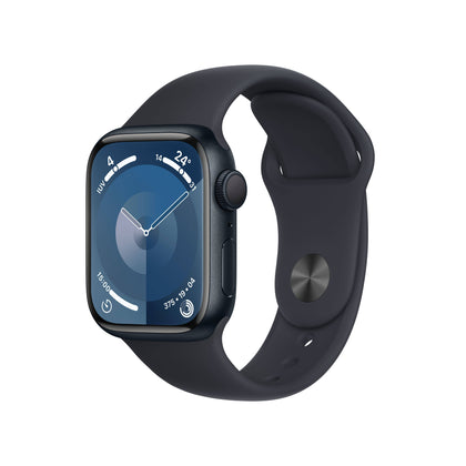 Apple Watch Series 9 - 41mm - GPS - Midnight Aluminium Case - Midnight Sport Band - M/L.