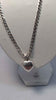 925 Sterling Silver Curb Chain Necklace With Opening Heart Locket Pendant - 31.6 Grams - 24" Long