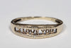 9ct Yellow Gold I Love You Ring With Clear Stones - 1.47G  - Size U - Hallmarked