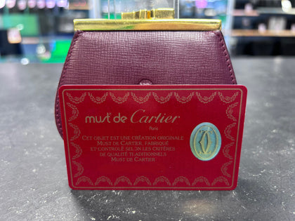 Cartier Must Line Leather Coin Purse Wallet/Coin Case