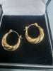 9ct GOLD EARRINGS 375 1.3G