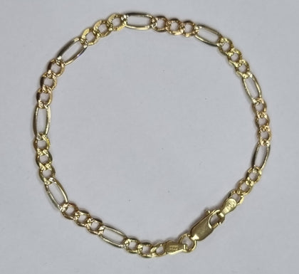 14ct Gold Figaro 7.5 inch Bracelet