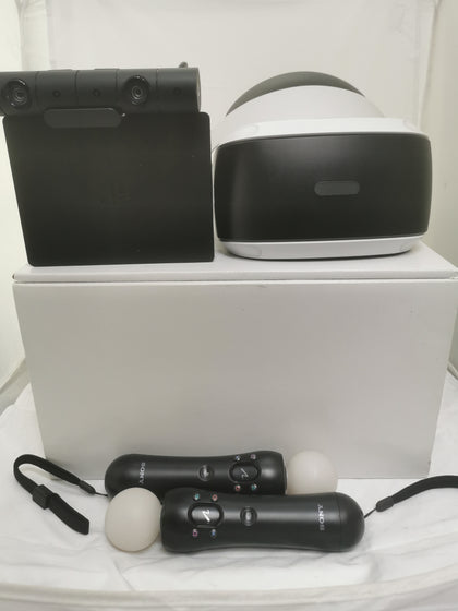 Sony Playstation VR  Headset (Camera included) Boxed, 2 x Controllers, Complete Set with Original Box, Comes with VR Charge Stand
