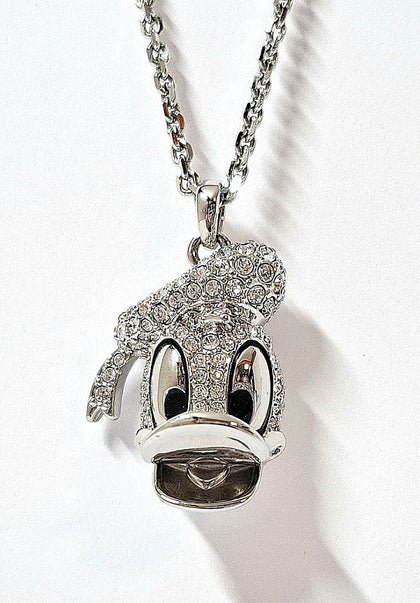 Swarovski Disney Donald Duck Necklace Rhodium Plated 50cm