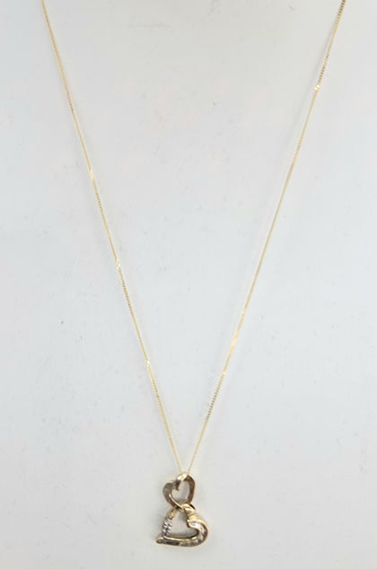 9ct Necklace with Diamond Pendant 18