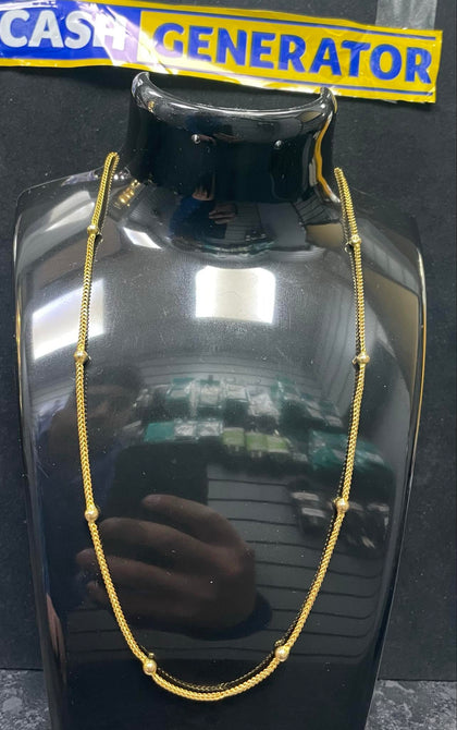 22ct Gold Ball Chain 7.88g, 17