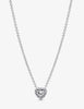 Pandora silver elevated heart necklace 18"