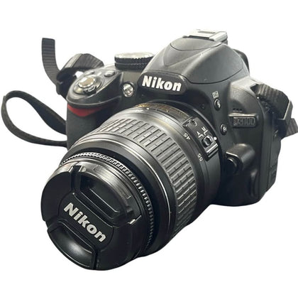 Nikon D3100 SLR Camera with 18-55mm lens, 2 replacement batteries, charger and carry case ,unboxed