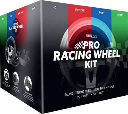 Maxx Tech Pro Racing Wheel Kit for Xbox, PS4, Switch & PC