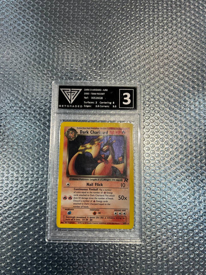 Pokemon Dark Charizard 4/82 Holo Team Rocket GETGRADED 