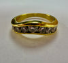 18ct Gold Diamond Wishbone Ring Size "I"