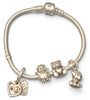 Pandora bracelet with 4 charms