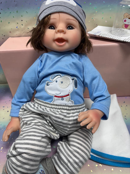 KEIUMI Reborn Dolls 55 CM Cloth Body Whole Lifelike Baby Boys Newborn Fashion Doll Christmas Gift New Year Present LJ201031