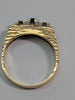 9CT GOLD DIAMOND & BLACK STONE RING PRESTON STORE