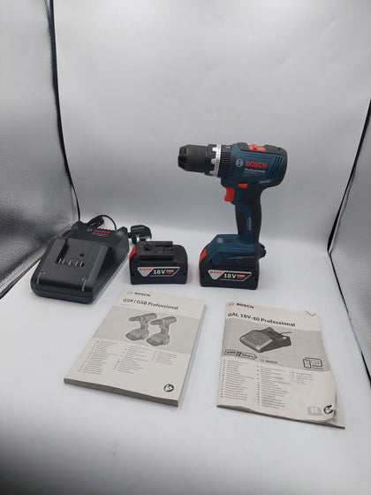 Bosch professional GSB 18V-65 Cordless Combi Drill Boxed with 2 batteries and Charger