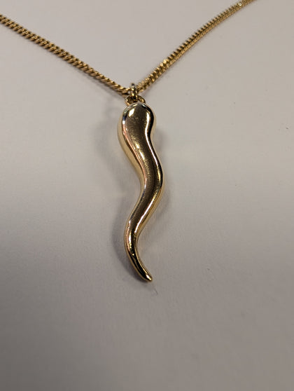 9ct Gold Necklace & Tear Drop Pendant