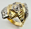 14ct Yellow and White gold Jesus Ring