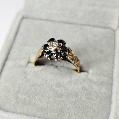 18ct Gold Diamond and Sapphire Ring